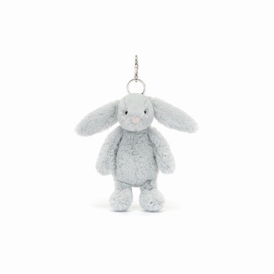 Jellycat Bashful Silver Bunny Bag Charm USA | 16038EGDK